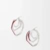 Stacked Hoop Earrings in Sterling Silver and Enamel Stacked Hoop Earrings in Sterling Silver and Enamel