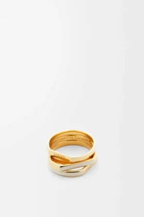 Stacked Ring in Sterling Silver and Enamel