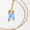 Standing Acrobat Necklace in Sterling Silver and Enamel Standing Acrobat Necklace in Sterling Silver and Enamel