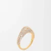 Stirrup Ring in Sterling Silver and Crystals Stirrup Ring in Sterling Silver and Crystals