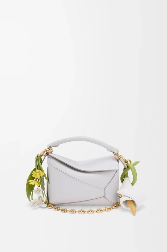 Strawberry Flower Charm in Classic Calfskin Strawberry Flower Charm in Classic Calfskin
