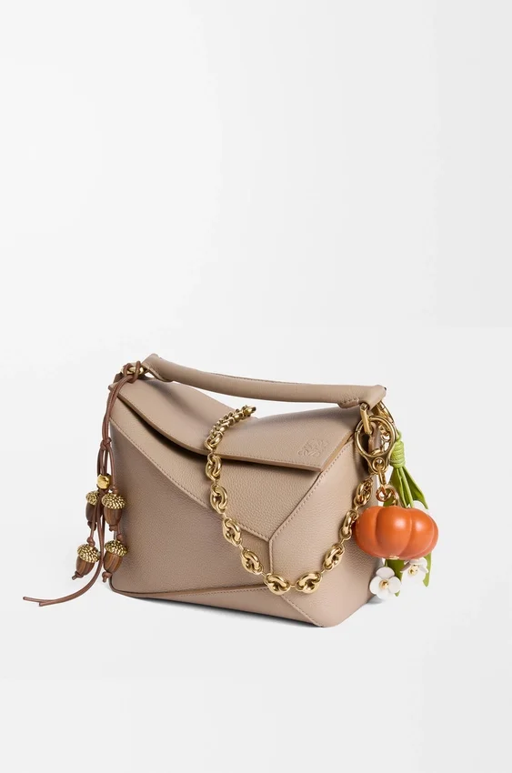 Strawberry Flower Charm in Classic Calfskin Strawberry Flower Charm in Classic Calfskin