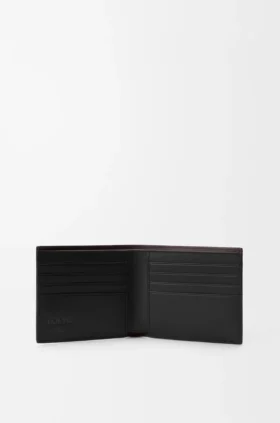 Switch Bifold Wallet in Supple Grained Calfskin and Suede