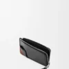 Switch Coin Cardholder in Supple Grained Calfskin and Suede Switch Coin Cardholder in Supple Grained Calfskin and Suede