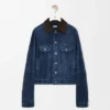 Trucker Jacket in Suede Goat Skin Trucker Jacket in Suede Goat Skin