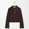 Turn-Up Jacket in Suede Lambskin Turn-Up Jacket in Suede Lambskin