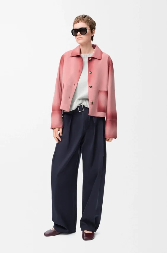 Turn-Up Jacket in Suede Lambskin Turn-Up Jacket in Suede Lambskin