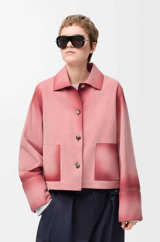 Turn-Up Jacket in Suede Lambskin Turn-Up Jacket in Suede Lambskin