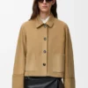 Turn-Up Jacket in Suede Lambskin Turn-Up Jacket in Suede Lambskin
