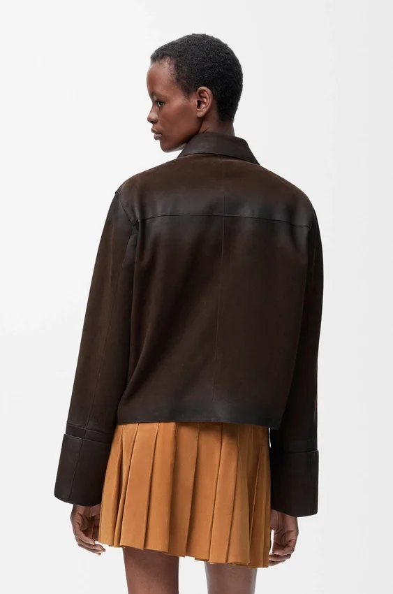 Turn-Up Jacket in Suede Lambskin Turn-Up Jacket in Suede Lambskin