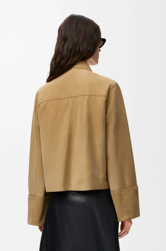 Turn-Up Jacket in Suede Lambskin Turn-Up Jacket in Suede Lambskin