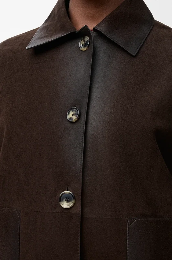 Turn-Up Jacket in Suede Lambskin Turn-Up Jacket in Suede Lambskin