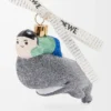 Whale with Kid Bauble in Blown Glass