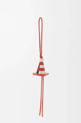 Work Cone Charm in Brass and Calfskin