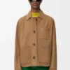 Workwear Jacket in Suede Goatskin