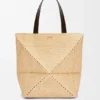 Xl Puzzle Fold Tote in Raffia