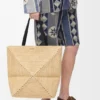 Xl Puzzle Fold Tote in Raffia