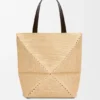 Xl Puzzle Fold Tote in Raffia