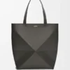 Xl Puzzle Fold Tote in Shiny Calfskin