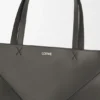 Xl Puzzle Fold Tote in Shiny Calfskin