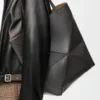 Xl Puzzle Fold Tote in Shiny Calfskin