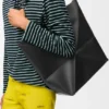 Xl Puzzle Fold Tote in Shiny Calfskin