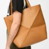 Xl Puzzle Fold Tote in Shiny Calfskin