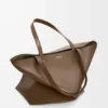 Xl Puzzle Fold Tote in Shiny Calfskin