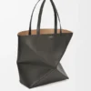 Xl Puzzle Fold Tote in Shiny Calfskin