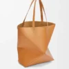 Xl Puzzle Fold Tote in Shiny Calfskin