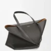 Xl Puzzle Fold Tote in Shiny Calfskin