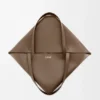 Xl Puzzle Fold Tote in Shiny Calfskin