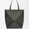 Xl Puzzle Fold Tote in Shiny Calfskin