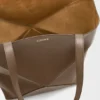 Xl Puzzle Fold Tote in Shiny Calfskin