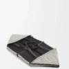 Xxl Puzzle Fold Tote in Canvas Jacquard and Calfskin