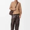 Zip-Up Cardigan in Cotton, Linen and Wool