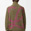Zip-Up Cardigan in Cotton, Linen and Wool