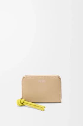 Zipped Coin Purse in Shiny Nappa Calfskin